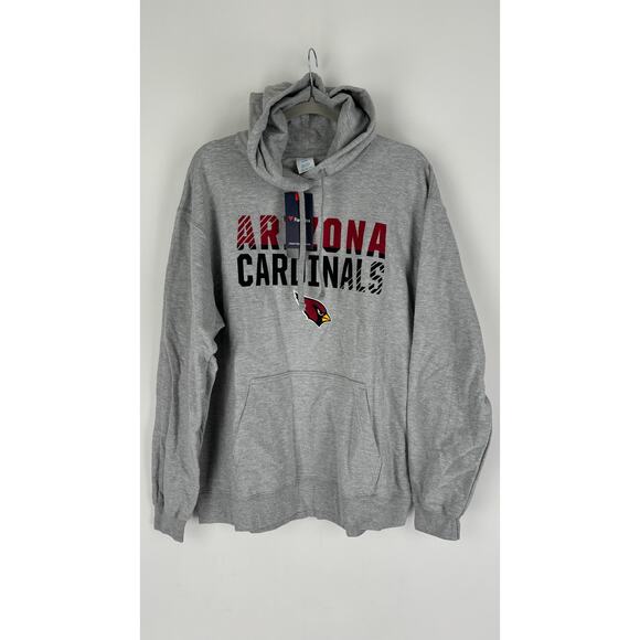 Arizona Cardinals Fanatics Fade Out Fitted Pullover Hoodie Mens XL Heather Gray - Picture 1 of 7